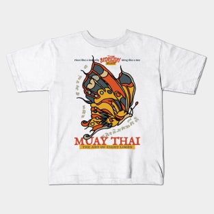 Muay Thai Tattoo Butterfly Kids T-Shirt